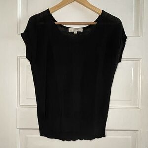 LOFT Cute, Sheer Capped Sleeve Top